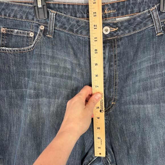 Kikit Jeans 20 Kick Flare Ankle Bootcut Stretch Faded Distressed Embroidered - Picture 6 of 10